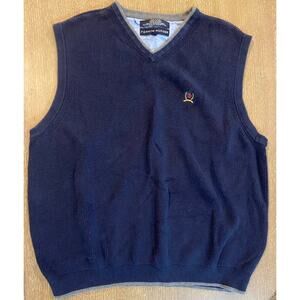 Tommy Hilfiger Sleeveless V Neck Sweater Vest Mens Large Cotton XL Casual Preppy